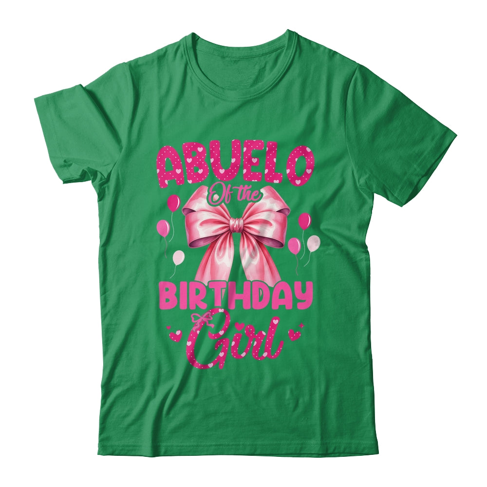 Abuelo Of The Birthday Girl Coquette Bow Matching Family Shirt & Hoodie | siriusteestore