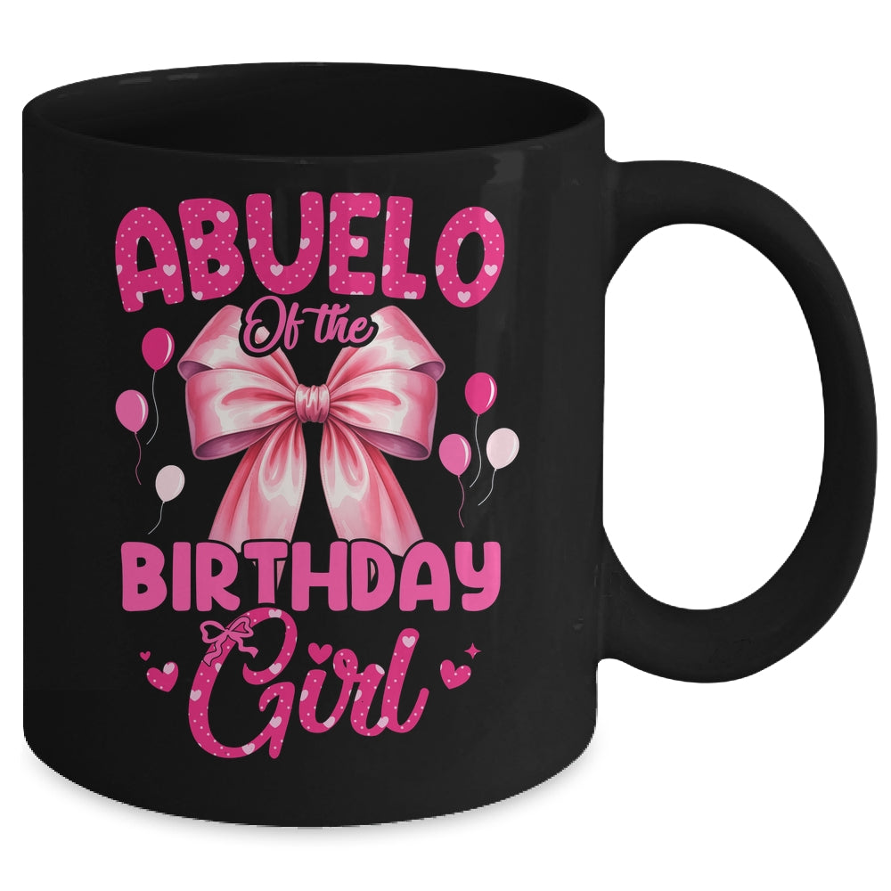 Abuelo Of The Birthday Girl Coquette Bow Matching Family Mug | siriusteestore