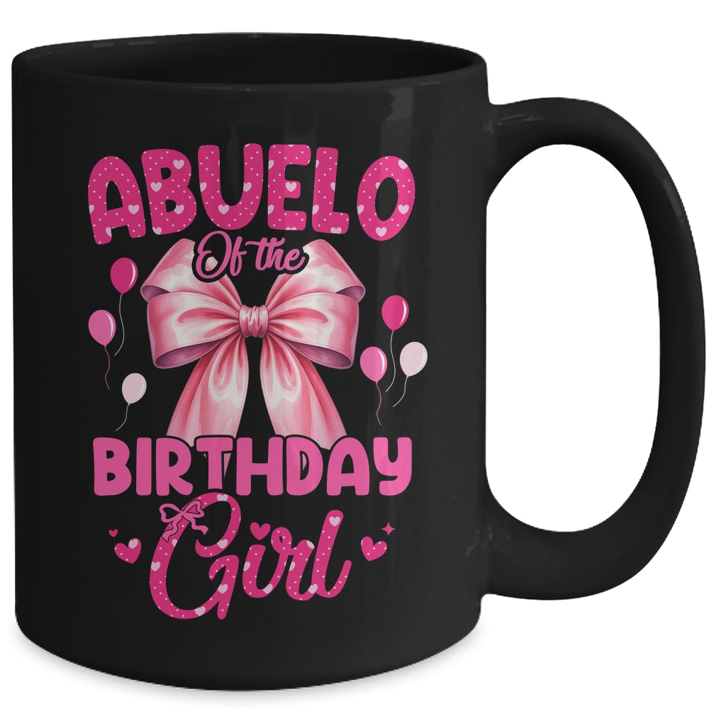 Abuelo Of The Birthday Girl Coquette Bow Matching Family Mug | siriusteestore