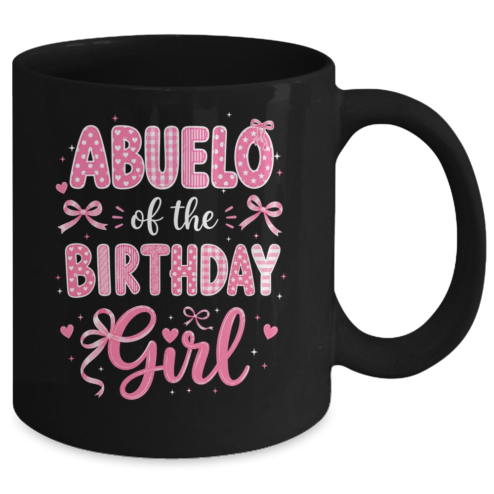 Abuelo Of The Birthday Girl Matching Pink Coquette Bow Mug | siriusteestore