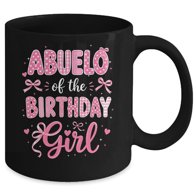 Abuelo Of The Birthday Girl Matching Pink Coquette Bow Mug | siriusteestore