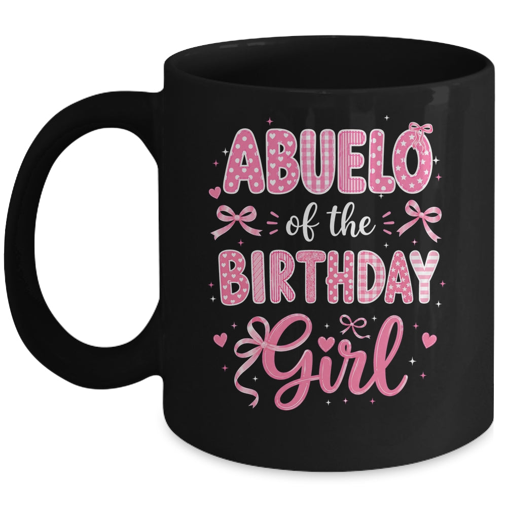 Abuelo Of The Birthday Girl Matching Pink Coquette Bow Mug | siriusteestore