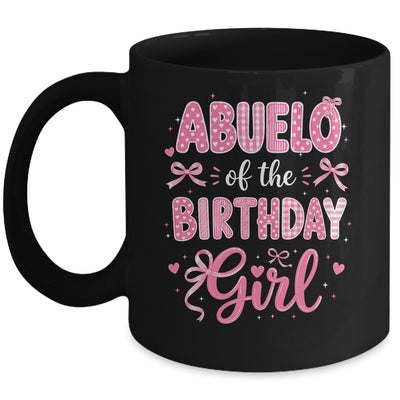 Abuelo Of The Birthday Girl Matching Pink Coquette Bow Mug | siriusteestore