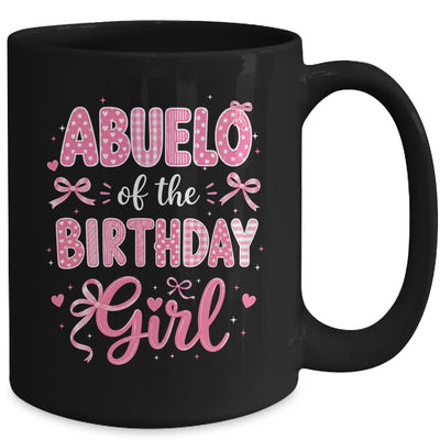 Abuelo Of The Birthday Girl Matching Pink Coquette Bow Mug | siriusteestore