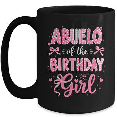 Abuelo Of The Birthday Girl Matching Pink Coquette Bow Mug | siriusteestore