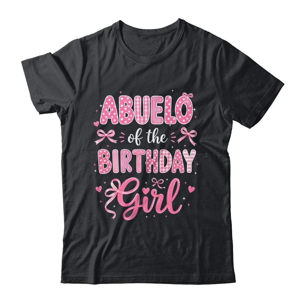 Abuelo Of The Birthday Girl Matching Pink Coquette Bow Shirt & Hoodie | siriusteestore