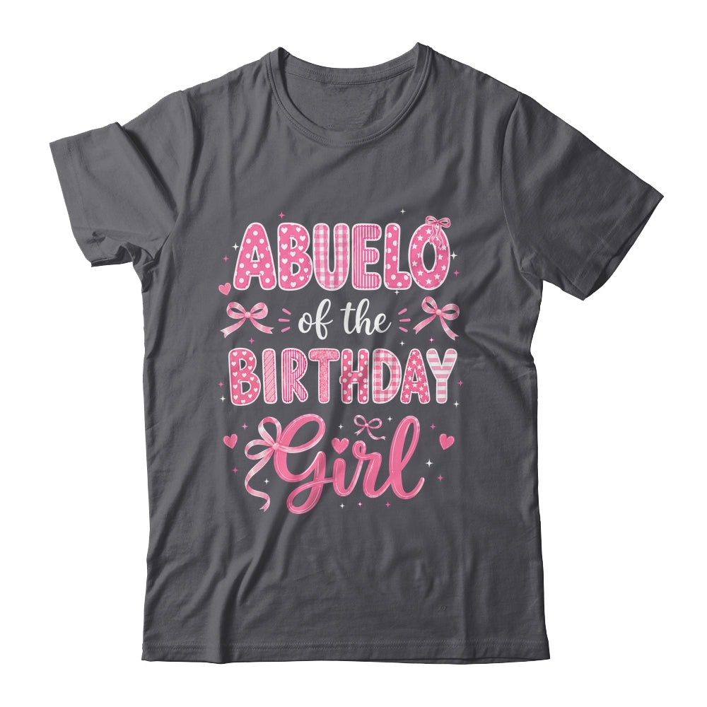 Abuelo Of The Birthday Girl Matching Pink Coquette Bow Shirt & Hoodie | siriusteestore