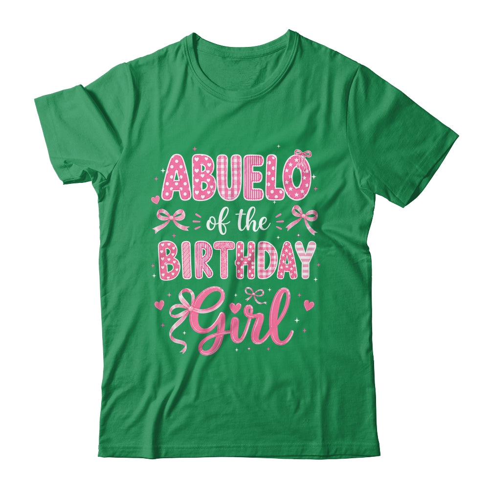 Abuelo Of The Birthday Girl Matching Pink Coquette Bow Shirt & Hoodie | siriusteestore