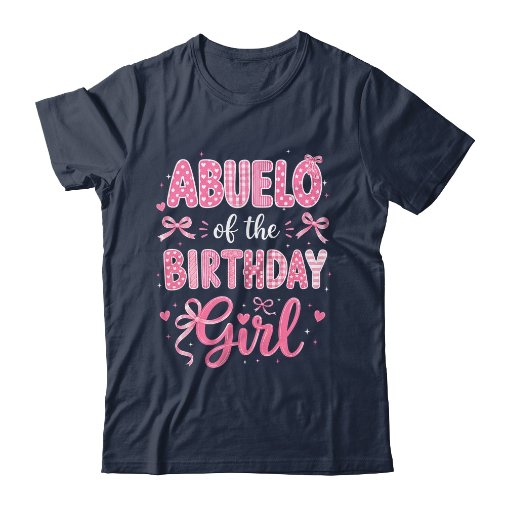 Abuelo Of The Birthday Girl Matching Pink Coquette Bow Shirt & Hoodie | siriusteestore