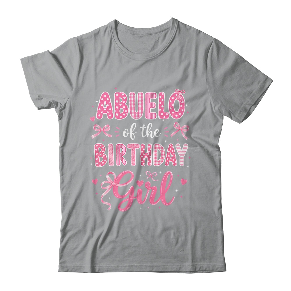 Abuelo Of The Birthday Girl Matching Pink Coquette Bow Shirt & Hoodie | siriusteestore