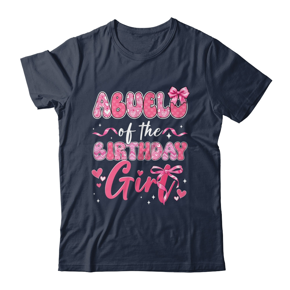 Abuelo Of The Birthday Girl Pink Coquette Bow Family Shirt & Hoodie | siriusteestore