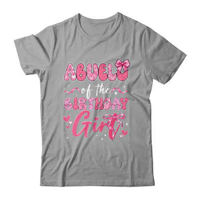 Abuelo Of The Birthday Girl Pink Coquette Bow Family Shirt & Hoodie | siriusteestore