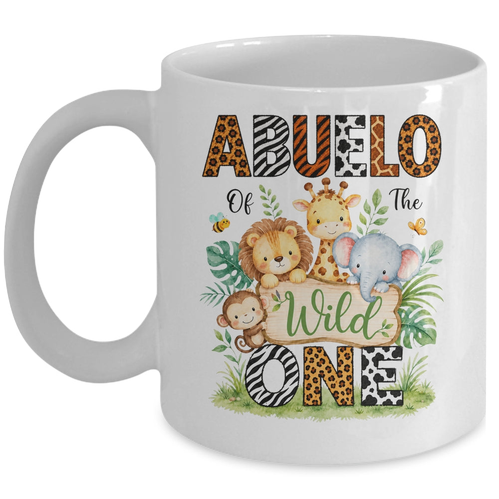 Abuelo Of The Wild One First Birthday Boy Jungle Safari Mug | siriusteestore