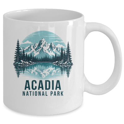 Acadia National Park Retro Mountain Lake Outdoor Hiking Mug | siriusteestore