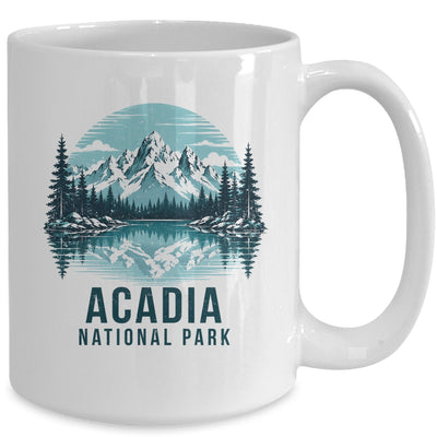 Acadia National Park Retro Mountain Lake Outdoor Hiking Mug | siriusteestore