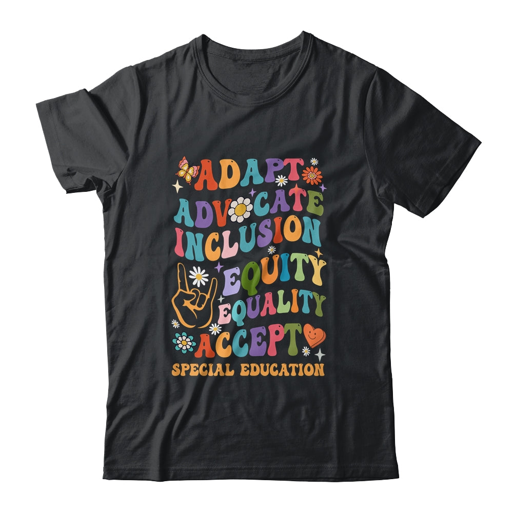 Accept Adapt Advocate Inclusion Equity Equality Teacher Shirt & Hoodie | siriusteestore