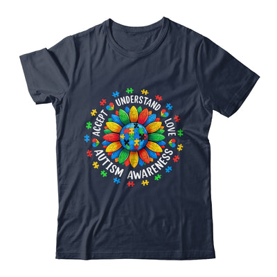 Accept Understand Sunflower Men Women Kids Autism Awareness Shirt & Hoodie | siriusteestore