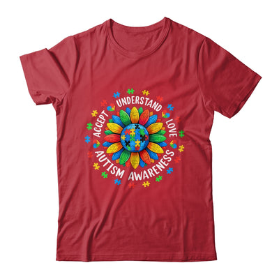 Accept Understand Sunflower Men Women Kids Autism Awareness Shirt & Hoodie | siriusteestore