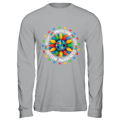 Accept Understand Sunflower Men Women Kids Autism Awareness Shirt & Hoodie | siriusteestore