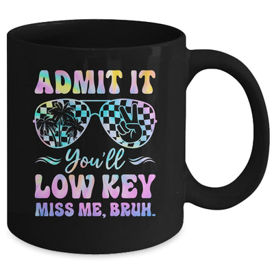 Admit It You'll Low Key Miss Me Bruh Tie Dye Beach Teacher Mug | siriusteestore