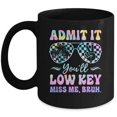 Admit It You'll Low Key Miss Me Bruh Tie Dye Beach Teacher Mug | siriusteestore
