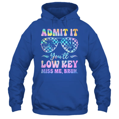 Admit It You'll Low Key Miss Me Bruh Tie Dye Beach Teacher Shirt & Tank Top | siriusteestore