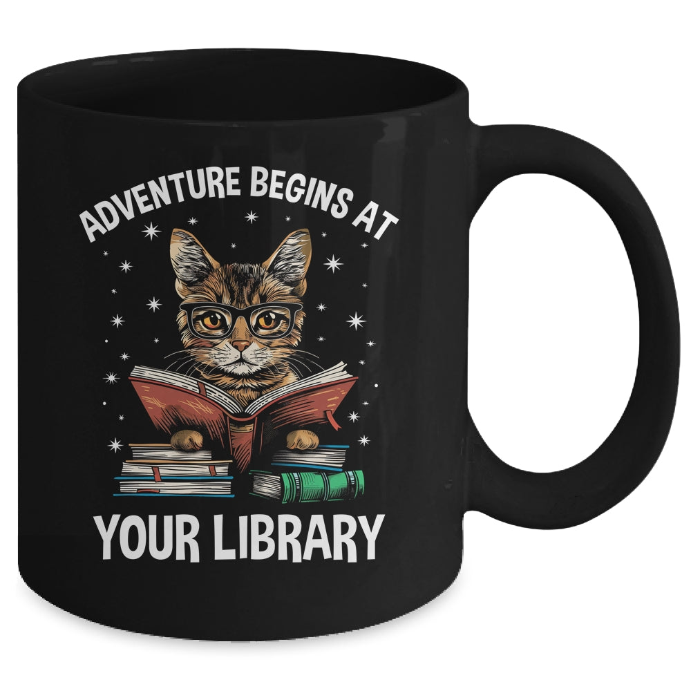 Adventure Begins At Your Library Summer Reading 2024 Cat Mug | siriusteestore