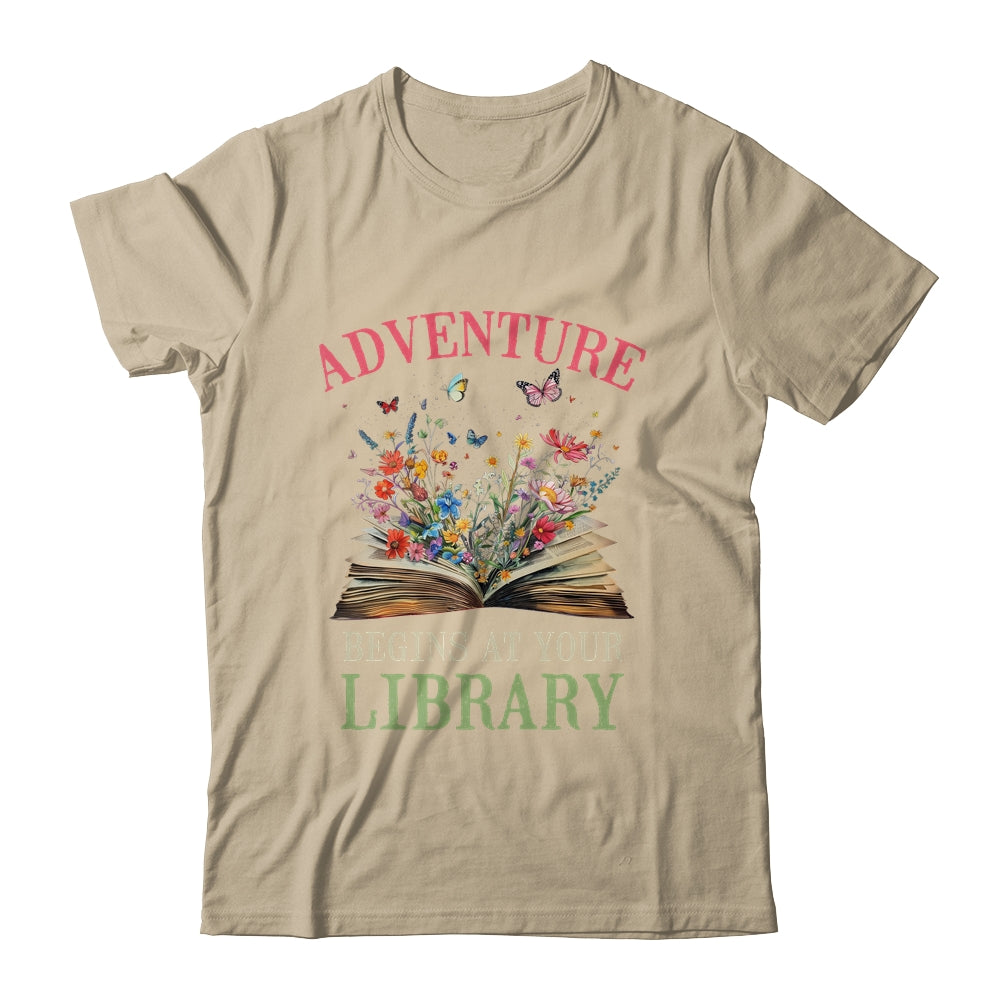 Adventure Begins At Your Library Summer Reading 2024 Flowers Shirt & Tank Top | siriusteestore