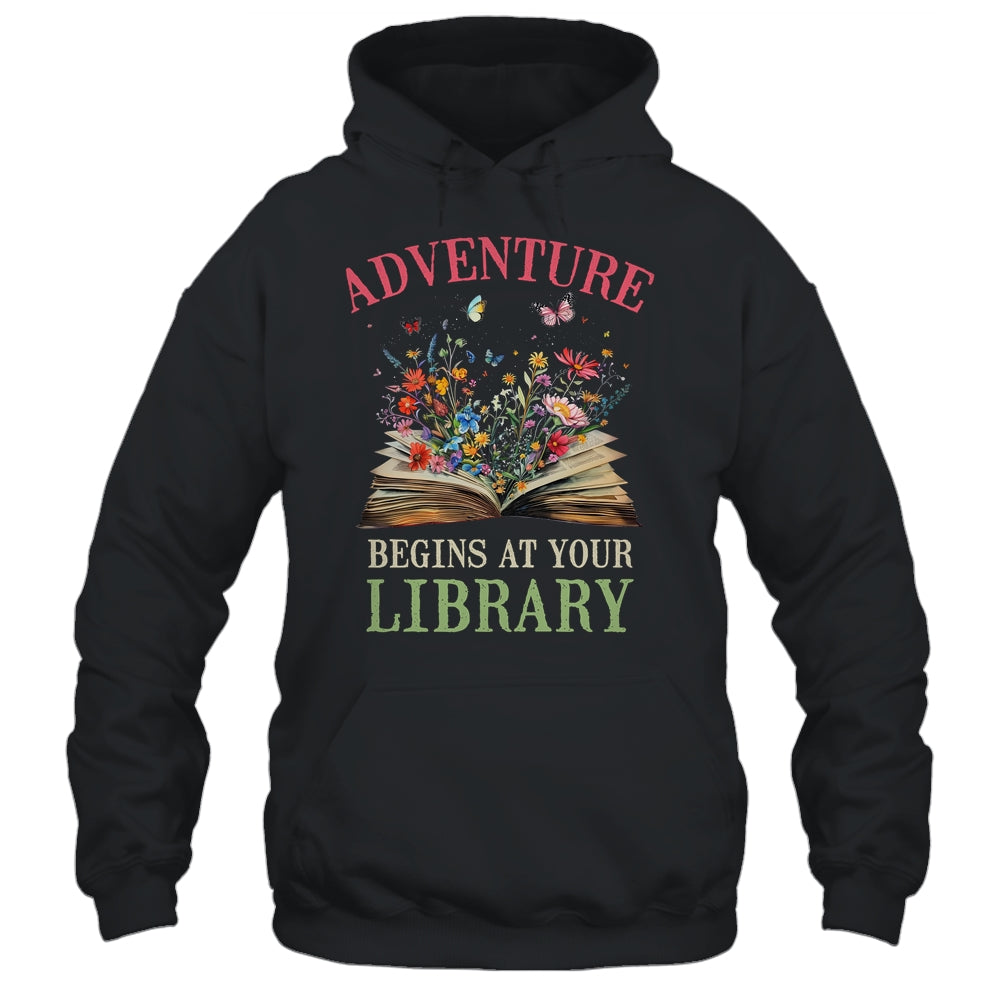 Adventure Begins At Your Library Summer Reading 2024 Flowers Shirt & Tank Top | siriusteestore