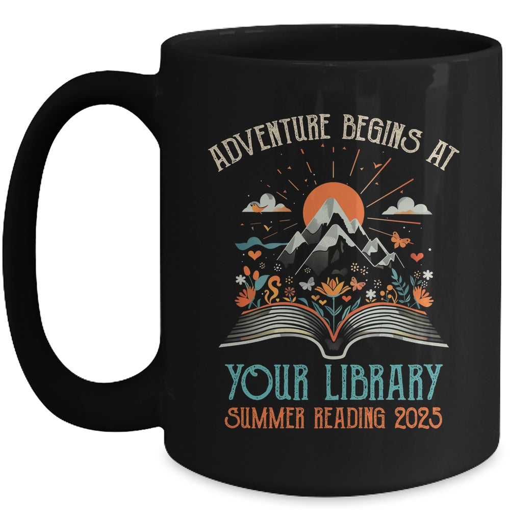 Adventure Begins At Your Library Summer Reading 2025 Vintage Mug | siriusteestore