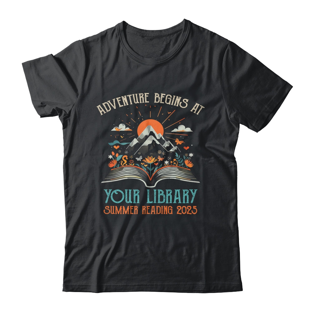 Adventure Begins At Your Library Summer Reading 2025 Vintage Shirt & Tank Top | siriusteestore