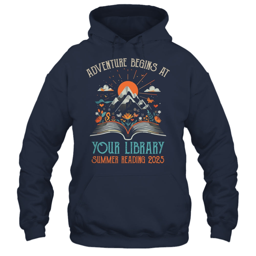 Adventure Begins At Your Library Summer Reading 2025 Vintage Shirt & Tank Top | siriusteestore