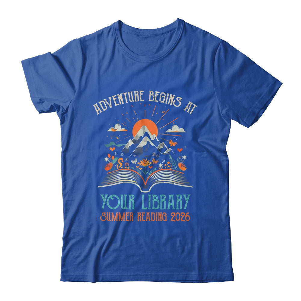 Adventure Begins At Your Library Summer Reading 2026 Vintage Shirt & Hoodie | siriusteestore