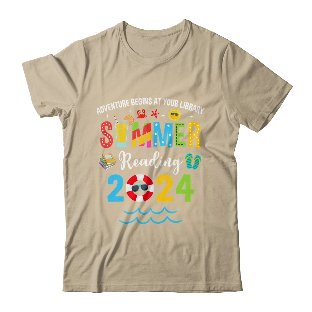 Adventure Begins At Your Library Summer Reading Program 2024 Shirt & Tank Top | siriusteestore