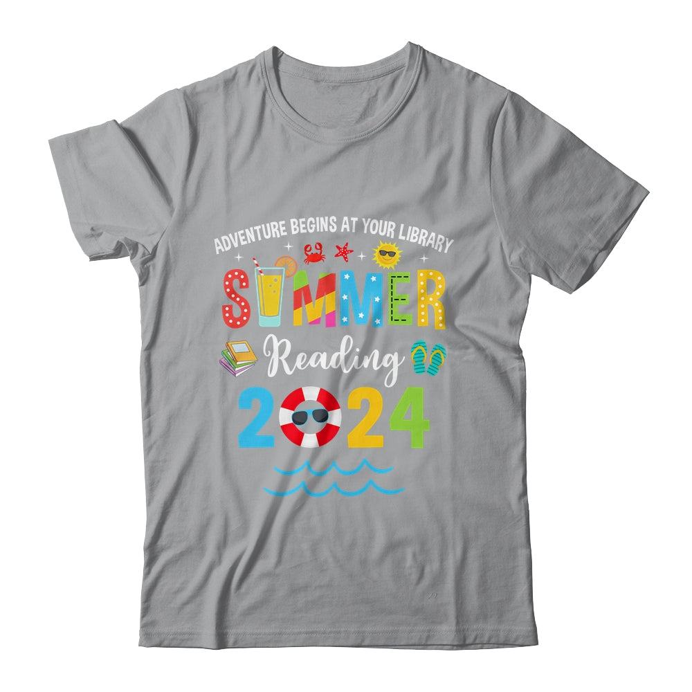 Adventure Begins At Your Library Summer Reading Program 2024 Shirt & Tank Top | siriusteestore