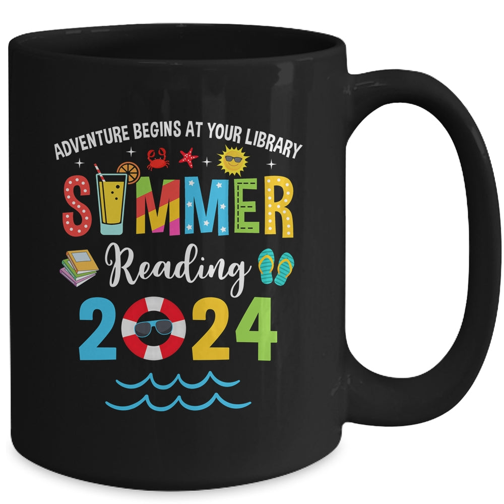 Adventure Begins At Your Library Summer Reading Program 2024 Mug | siriusteestore
