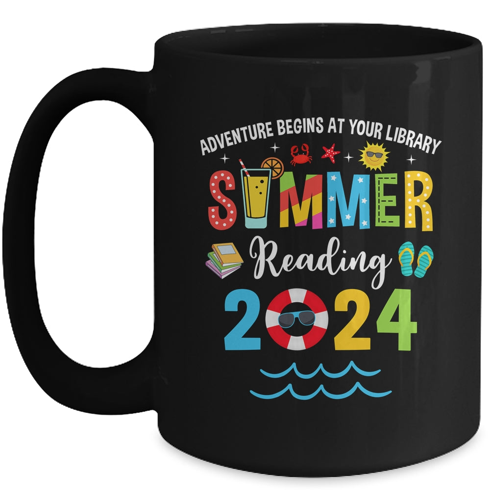 Adventure Begins At Your Library Summer Reading Program 2024 Mug | siriusteestore