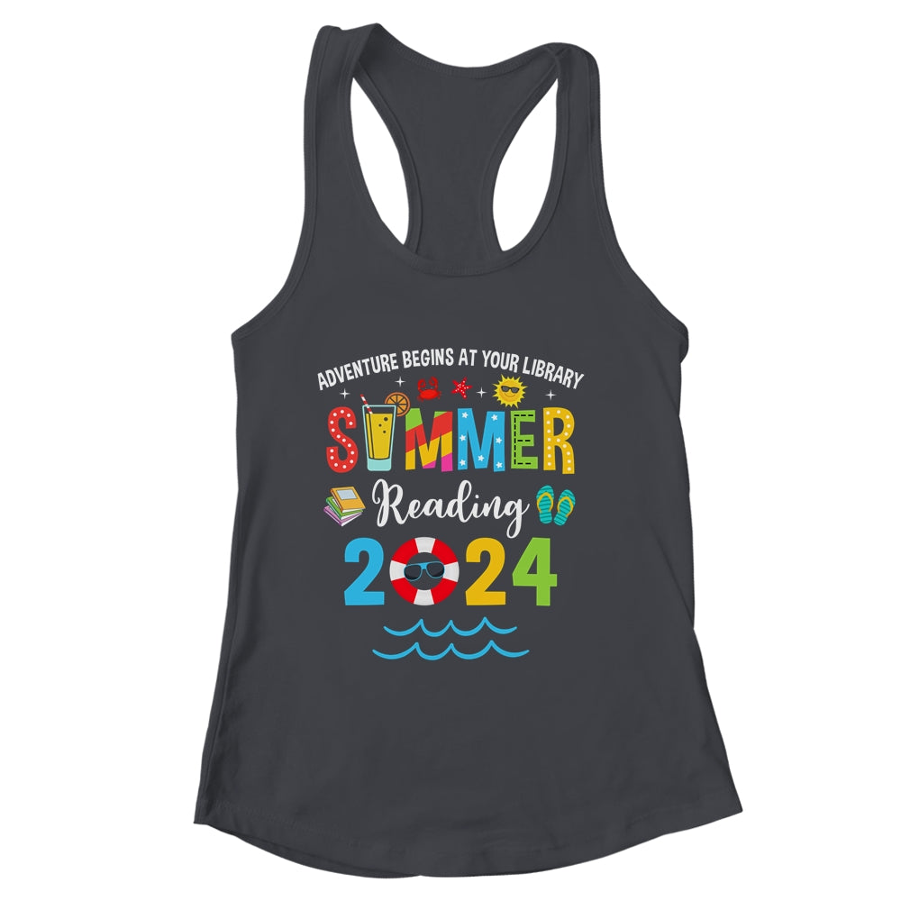 Adventure Begins At Your Library Summer Reading Program 2024 Shirt & Tank Top | siriusteestore