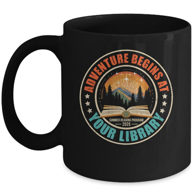Adventure Begins Library Summer Reading Program 2025 Retro Mug | siriusteestore