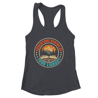 Adventure Begins Library Summer Reading Program 2025 Retro Shirt & Tank Top | siriusteestore