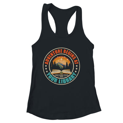 Adventure Begins Library Summer Reading Program 2025 Retro Shirt & Tank Top | siriusteestore