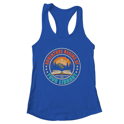 Adventure Begins Library Summer Reading Program 2025 Retro Shirt & Tank Top | siriusteestore