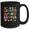 Advocate Support Empower Groovy Social Worker Graduation MSW Mug | siriusteestore