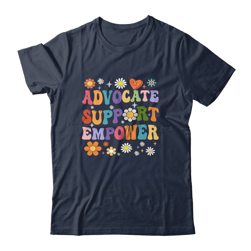 Advocate Support Empower Groovy Social Worker Graduation MSW Shirt & Hoodie | siriusteestore