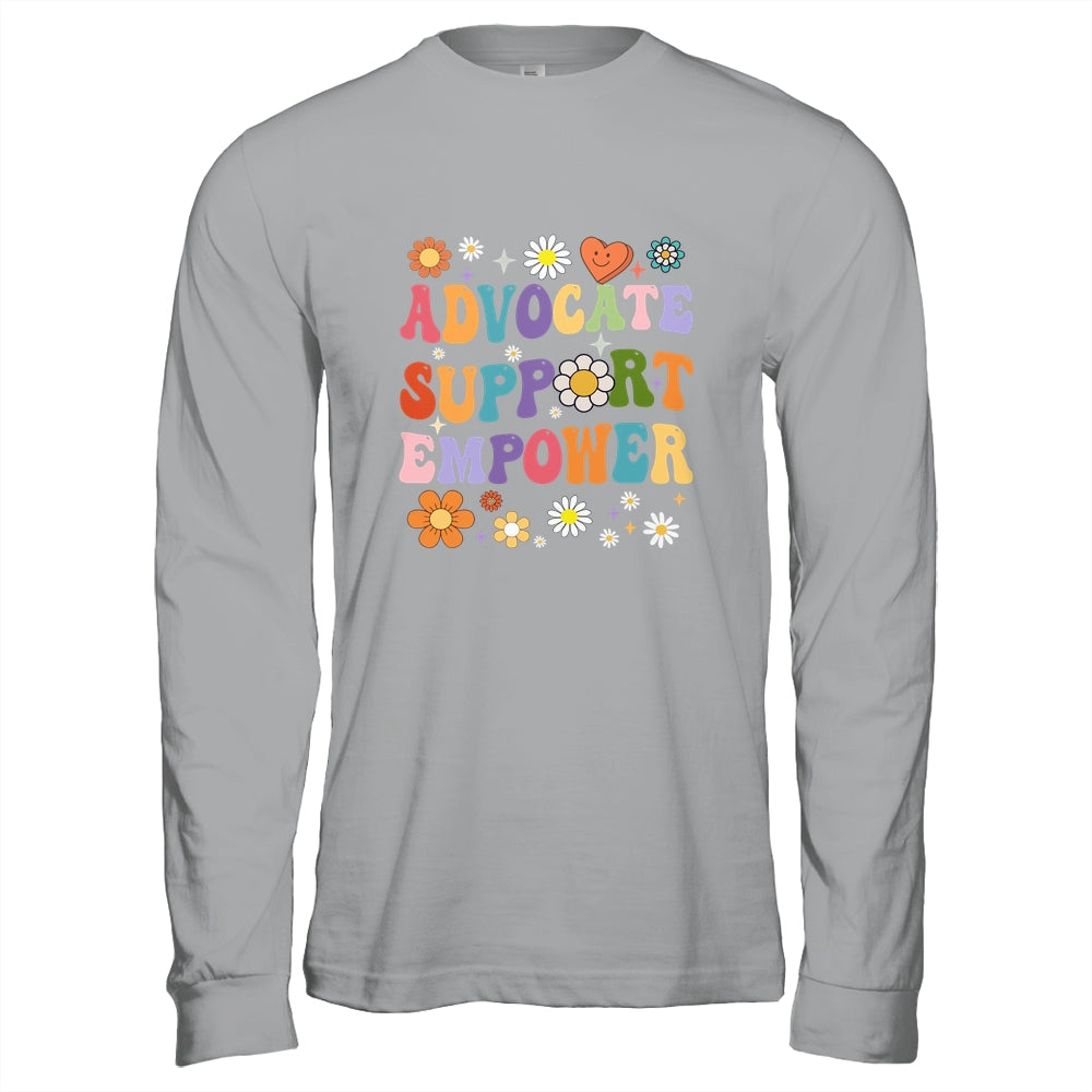 Advocate Support Empower Groovy Social Worker Graduation MSW Shirt & Hoodie | siriusteestore