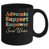 Advocate Support Empower Groovy Social Worker Graduation Mug | siriusteestore