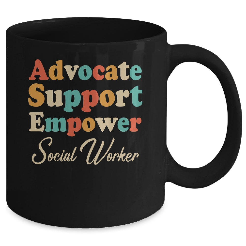 Advocate Support Empower Groovy Social Worker Graduation Mug | siriusteestore
