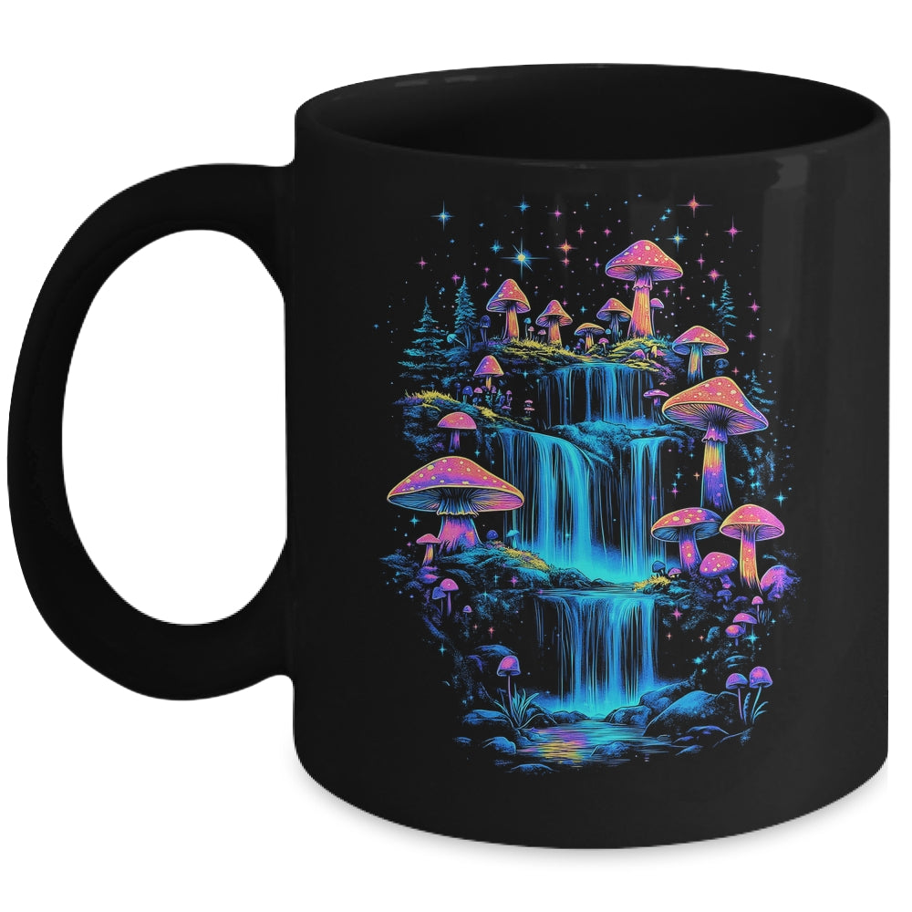 Aesthetic Colorful Water Fall Mushroom Cottagecore Mushroom Mug | siriusteestore