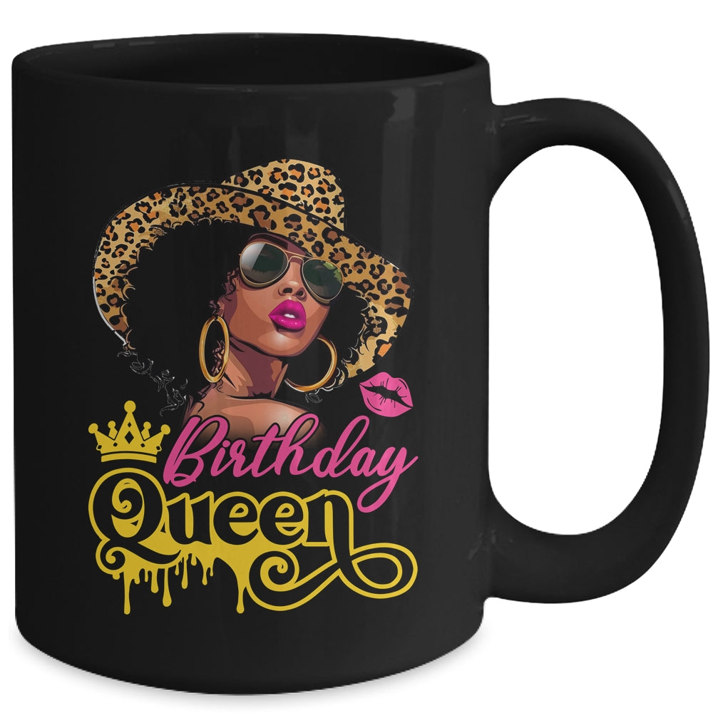 African American Afro Black Women It's My Birthday Queen Mug | siriusteestore