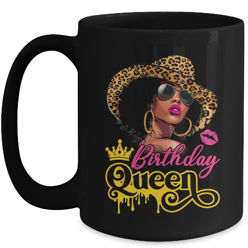African American Afro Black Women It's My Birthday Queen Mug | siriusteestore